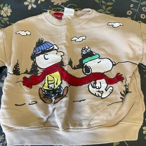 Zara Snoopy Peanuts Holiday Sweater